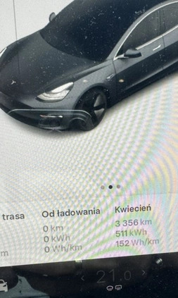 Tesla Model 3 cena 123000 przebieg: 97600, rok produkcji 2020 z Mordy małe 46